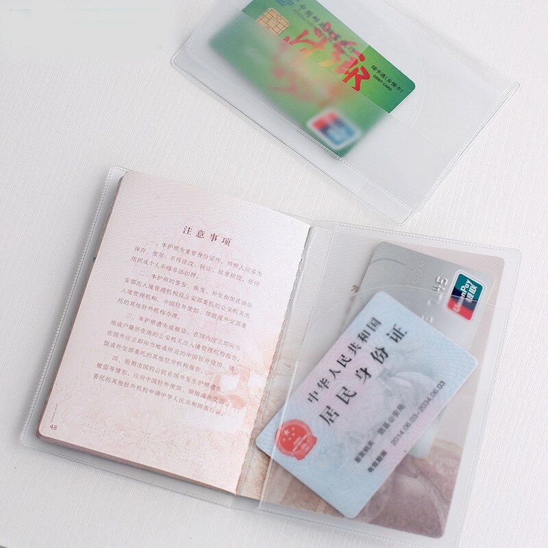 Pvc Waterdicht Vuil Reizen Paspoort Deksel Portemonnee Transparante Zakelijke Creditcard Houder Id Card Houders Case Pouch