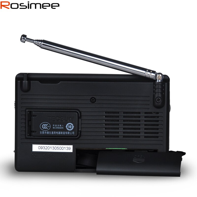 TECSUN R-9701 Radio FM/MW/SW Radio receptor de Radio multibanda conversión Dual con antena externa Y4377A FM Radio portátil