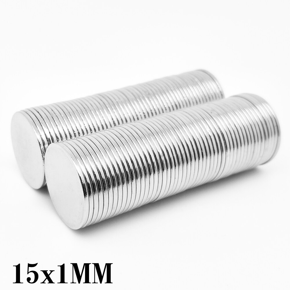 20/50/100/150/200/250/300Pcs 15X1 Mm Ronde Zoeken magneet 15Mm X 1 Mm Neodymium Magneet Disc 15X1 Mm Permanente Magneet Sterke 15*1 N35