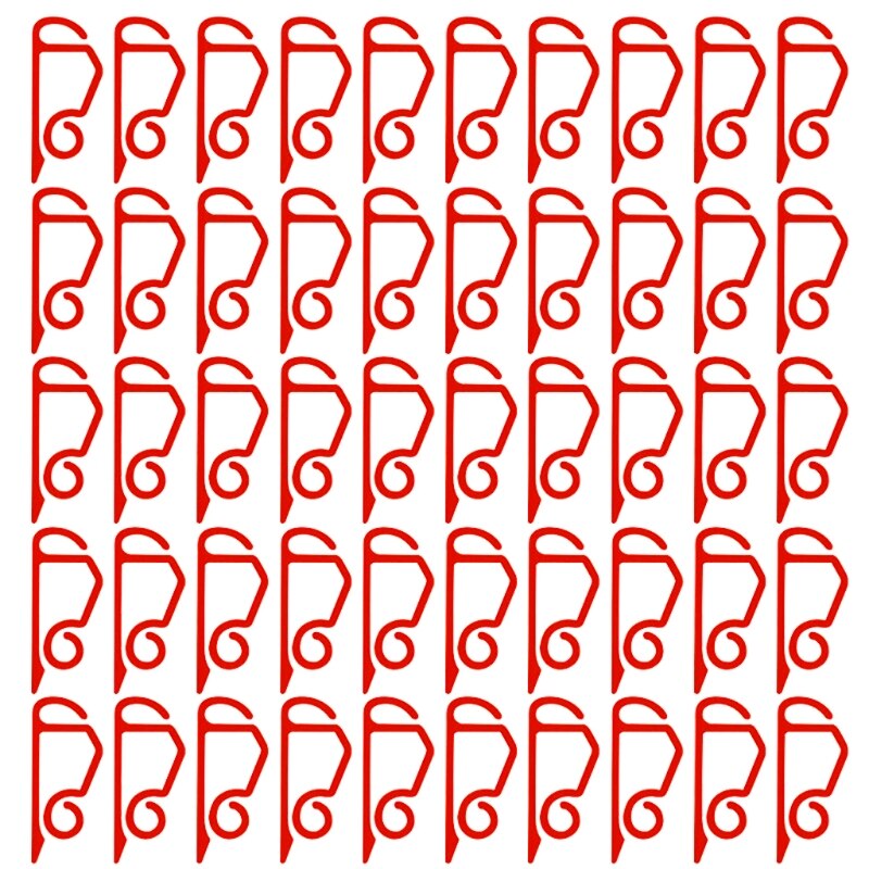 50Pcs Christmas Light Clips Outdoor Plastic Hanging Gutter Hook Weatherproof String Lamp Clamp Xmas Tree Hanger for: Red