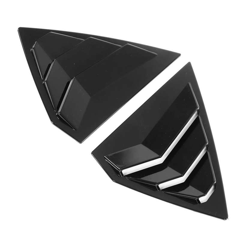 Rear Side Window Louvers Trim Air Vent Scoop Shades Cover for Car