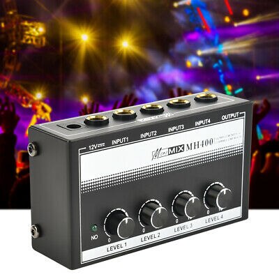 Audio Mixer Ultra Low Noise 4 Kanalen Geluid Mengen Mixer Audio Console Live Opname Mixer