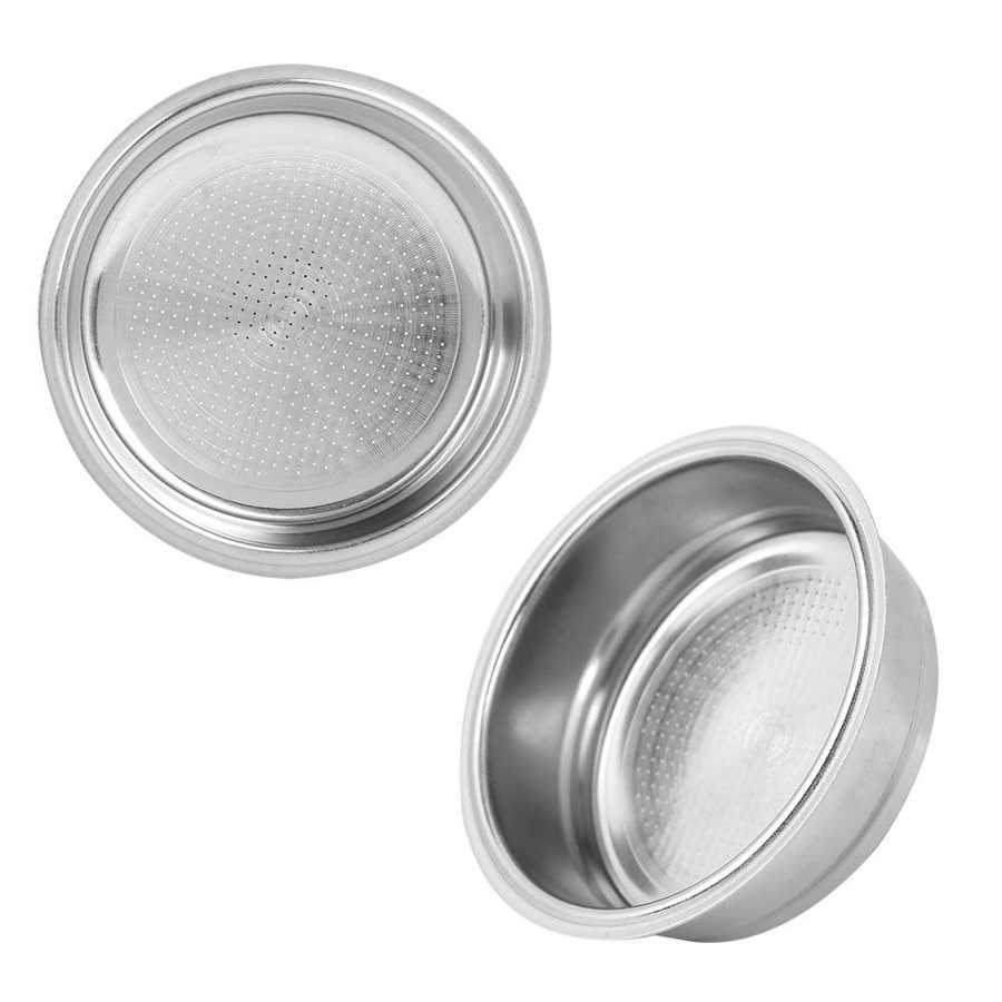 51mm enkellager rostfritt stål kaffemaskin filter sil skål passar för delonghi kaffemaskin tillbehör