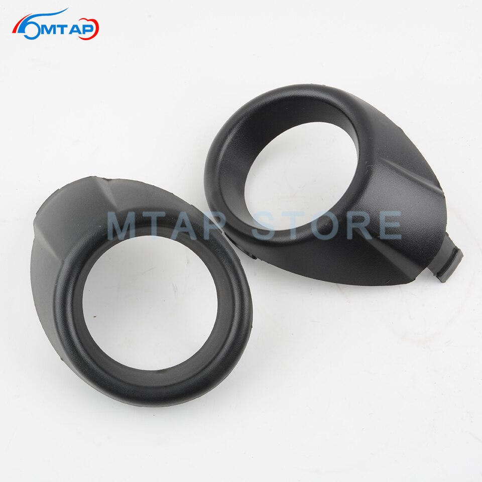 MTAP Black Front Fog Lamp Cover Trim Garnish For Ford For Fiesta 211 Front Bumper Foglight Cover Hood