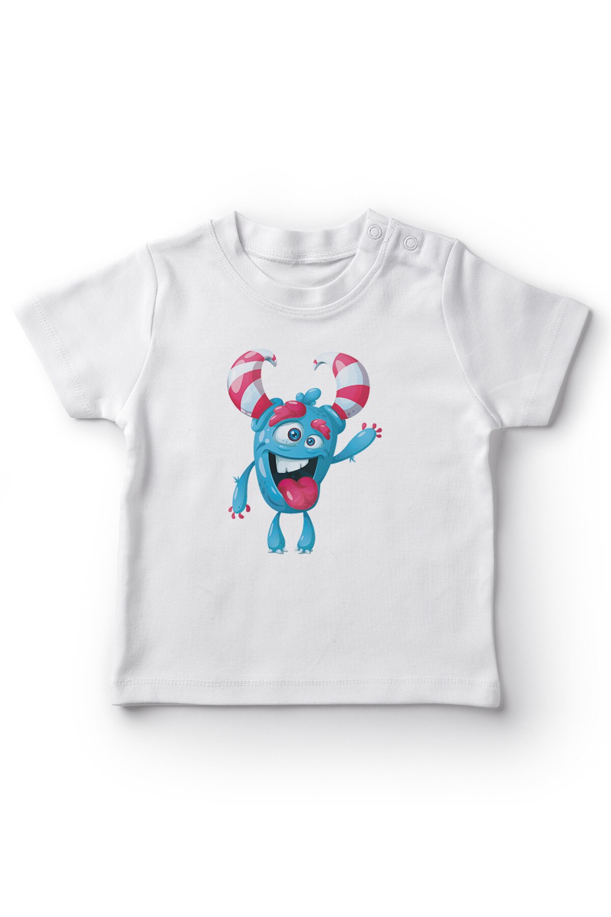 Angemiel Baby Candy Unicorn Giving the Nod Monster Baby Boy T-Shirt White