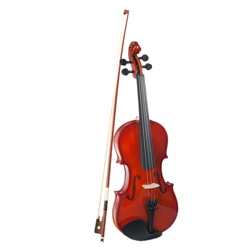 Exquisite Wooden 1/8 Size Acoustic Violin Varnished Violin for 4-5 Years Old Kids Children