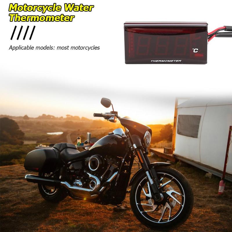 Motorfiets Water Temp Thermometer Praktische Inbouwen Ultra-Dunne Sectie Digitale Display Instrument Meter Universele Motor Meter