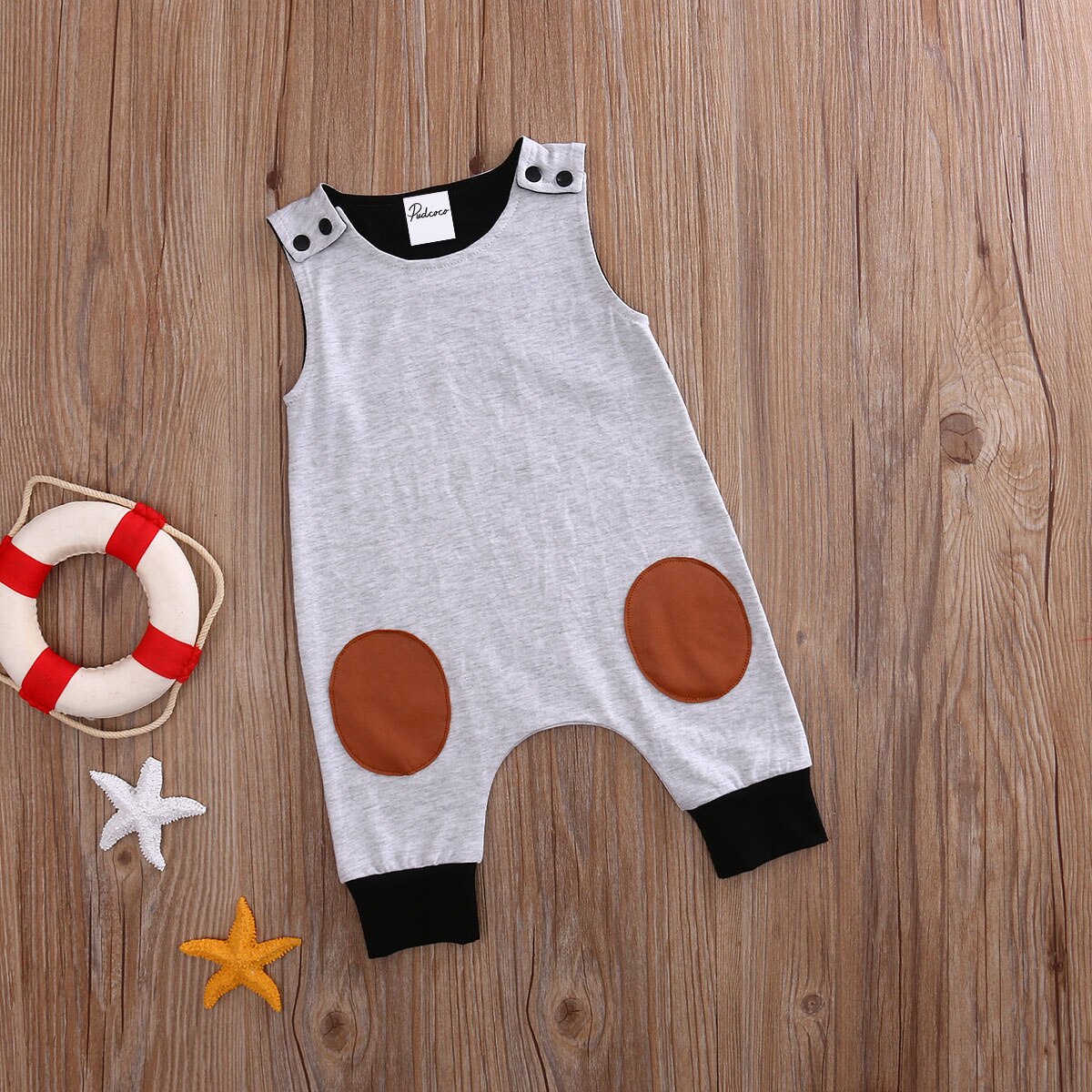 Effen Mouwloze Rompertjes voor Baby Boy