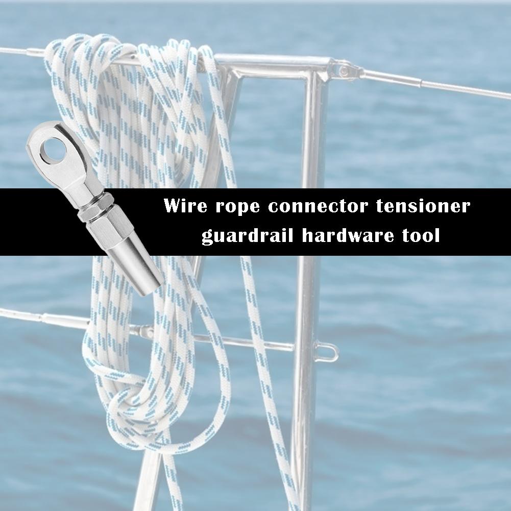 Stainless Steel Wire Rope Connector Guardrail Hardware Terminal Wire Cable Rope DIY Fitting Rigging Hardware Balustrade Kit