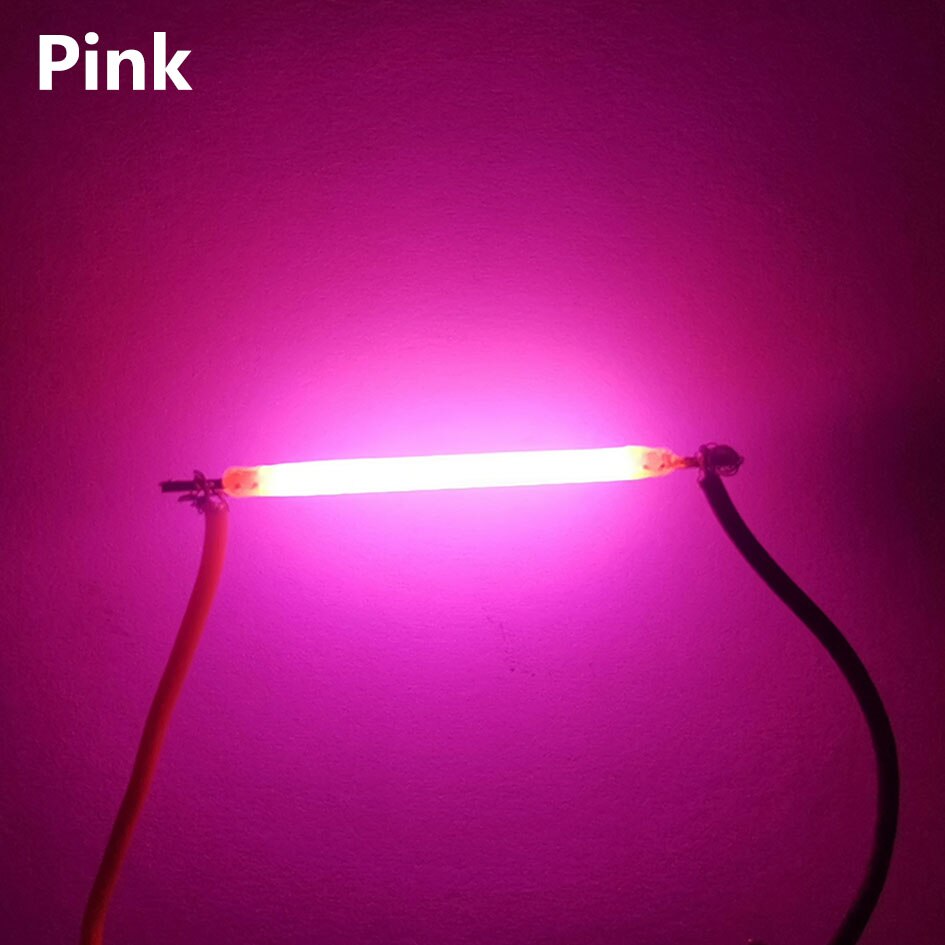 20PCS DC12V 3V 57V 38MM LED Edison Bulb Filament Lamp Parts LED Chip Incandescent Light Accessories Diode For Light Bulb: Pink / 12V 38mm 20PCS