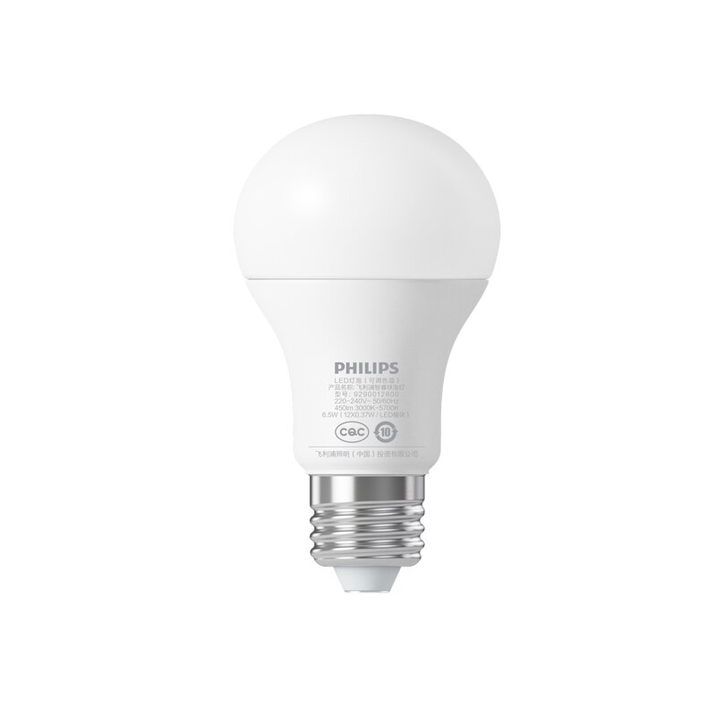 Ampoule LED intelligente d&#39;origine Xiaomi, lampe à boule avec télécommande WiFi par Xiaomi Mi Home APP Standard E27, ampoule 6.5W 0.1A