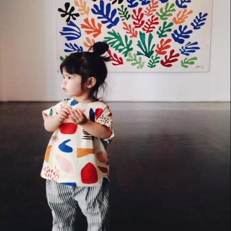 Zomer Baby Kids Korte Mouw T-shirt Jongens Meisjes Gedrukt Tops Babykleertjes