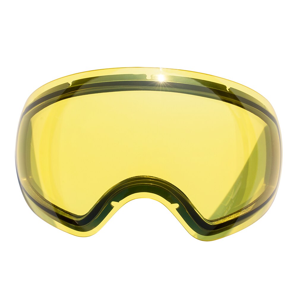 COPOZZ brand double brightening lens for ski goggles of Model GOG-2812 increase the brightness Cloudy night to use(only lens)