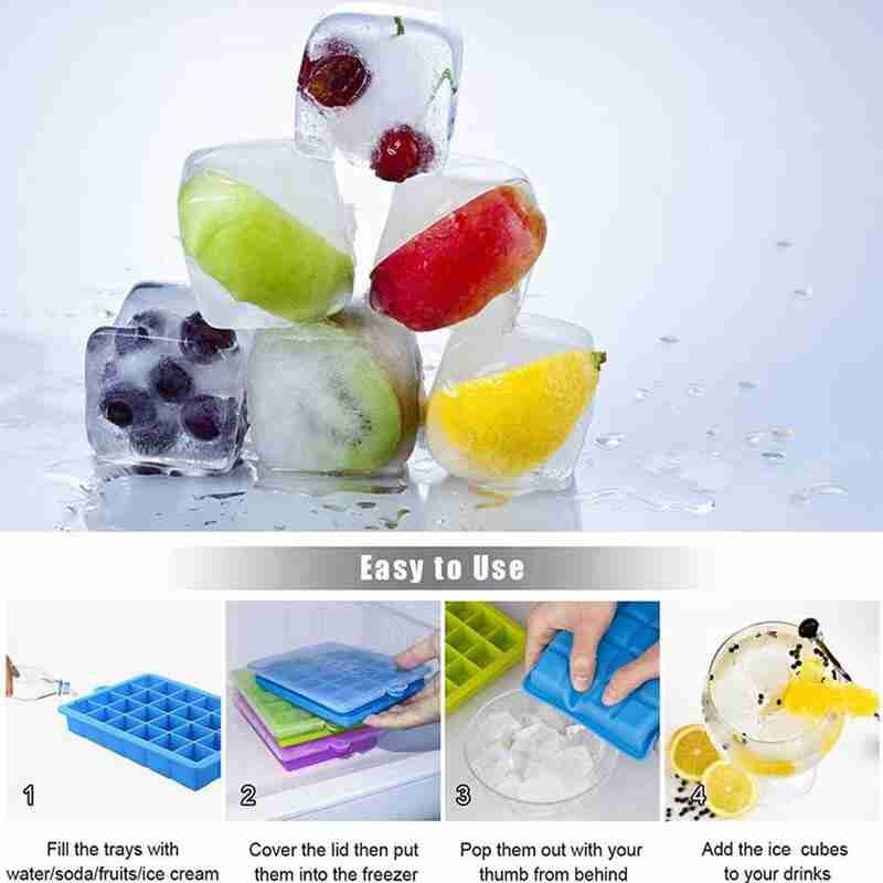 15/24 rooster ijsblokjes siliconen mal ijsblokjesvorm ijs fruitcocktail ijsdrankje ijsblokjesmaker diy ijsblokjes klein  w7 r 3