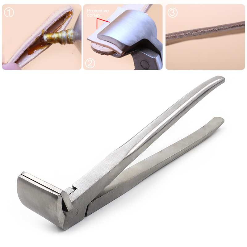 Läderkantjustering tryck platt tångklämma för handväska läderpåse gör tång diy handverktyg fasta tång