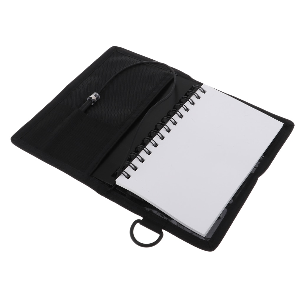 Underwater Writing Slate 20 x 12.5cm/7.87 x 4.92inch with Pencil Clip Elastic Strap for Scuba Diving Snorkeling