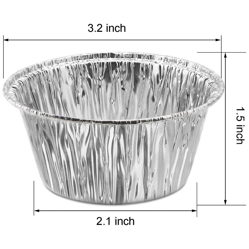 Aluminum Foil Ramekin Aluminum Foil Paper Cup 150 Pack Ramekin Disposable Aluminum Foil Baking Cup