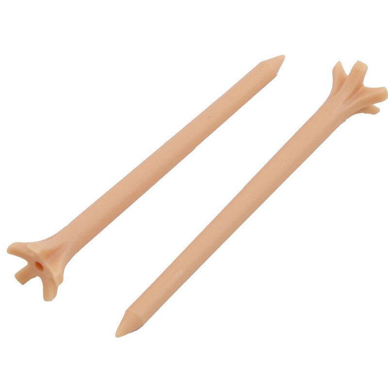 50 stuks 70mm zachte kleuren golfbal houten tees buitensporten plastic wrijvingsloze golf tees tarwe golf tees: Huidskleur