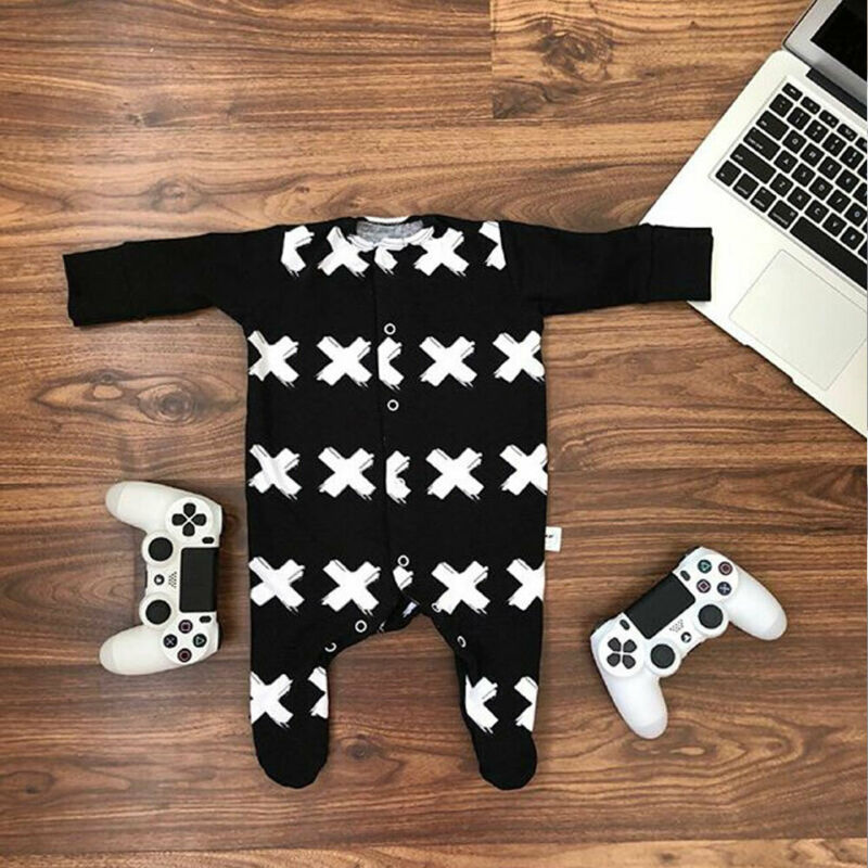 Baby Boy Clothes Animal Print Footies Jumpsuit Autumn Winter Baby Clothing