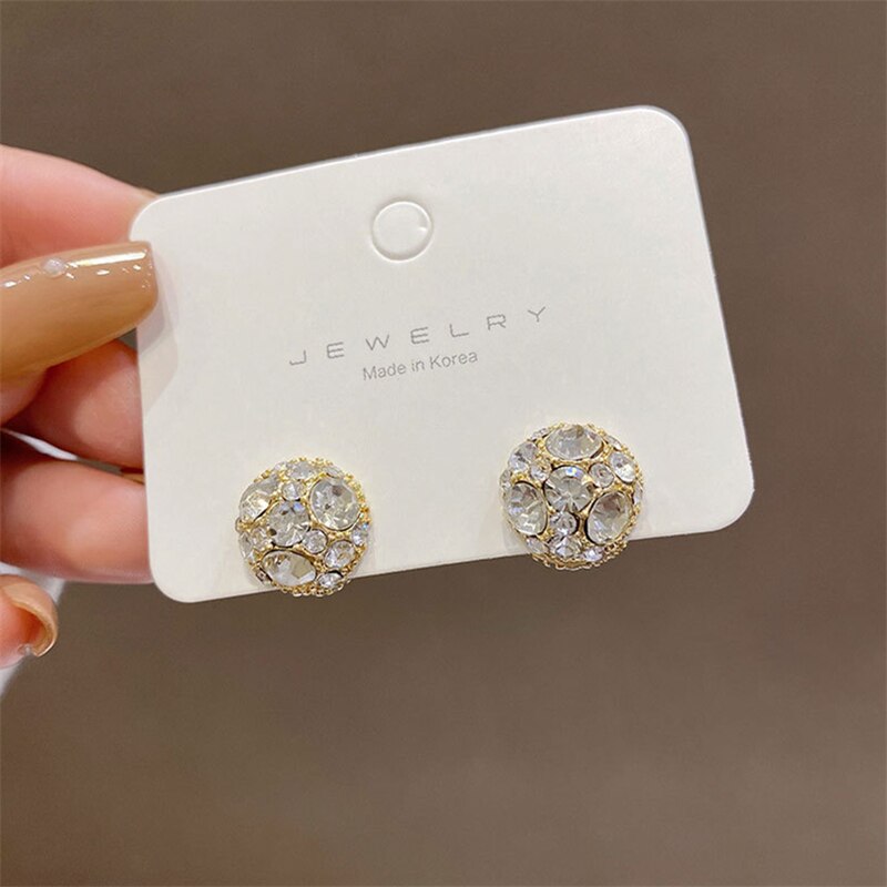 Uten gjennomhullet magnet magnetiske øreklips øredobber skinnende zirkon ørebein klips øredobber til kvinner fest bryllup smykker