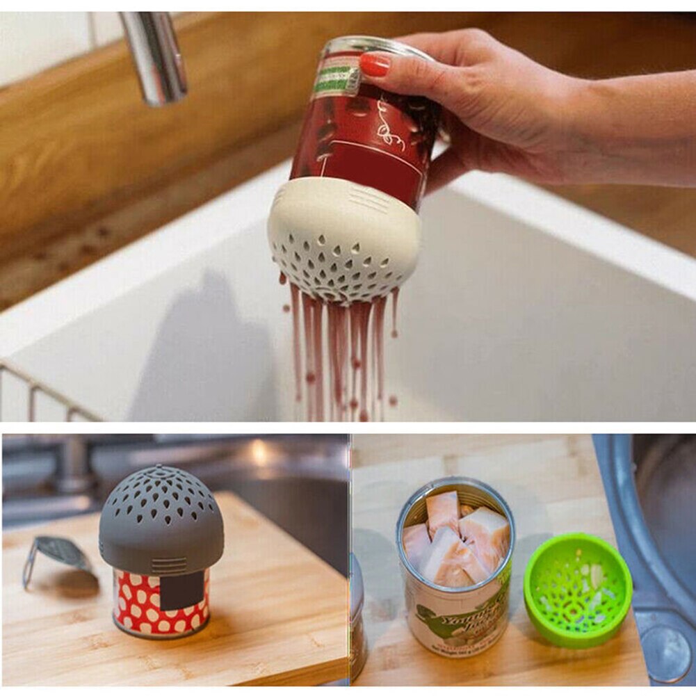 Silicone Funnel Strainers Kitchen Colander Can Drainer Cover Lid Soup Food Waste Separation Filter Sifter
