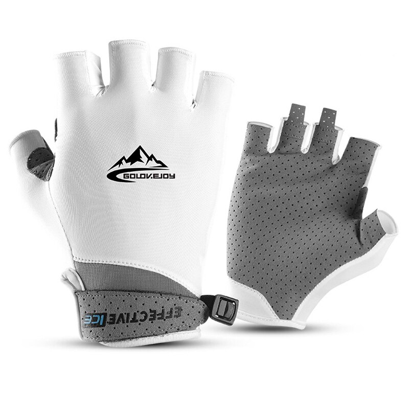 Unisex Ice Zijde Ridding Gym Handschoenen Zwaargewicht Sport Lifting Handschoenen Body Building Training Handschoenen Voor Sport Fitness Handschoenen: WHITE / L