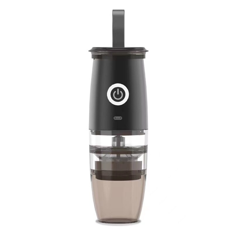 2 in 1 Portable Coffee Grinder Electric Manual Coffee Miller Automatic Coffee Bean Grinder Machine Espresso Maker USB Charging: Black