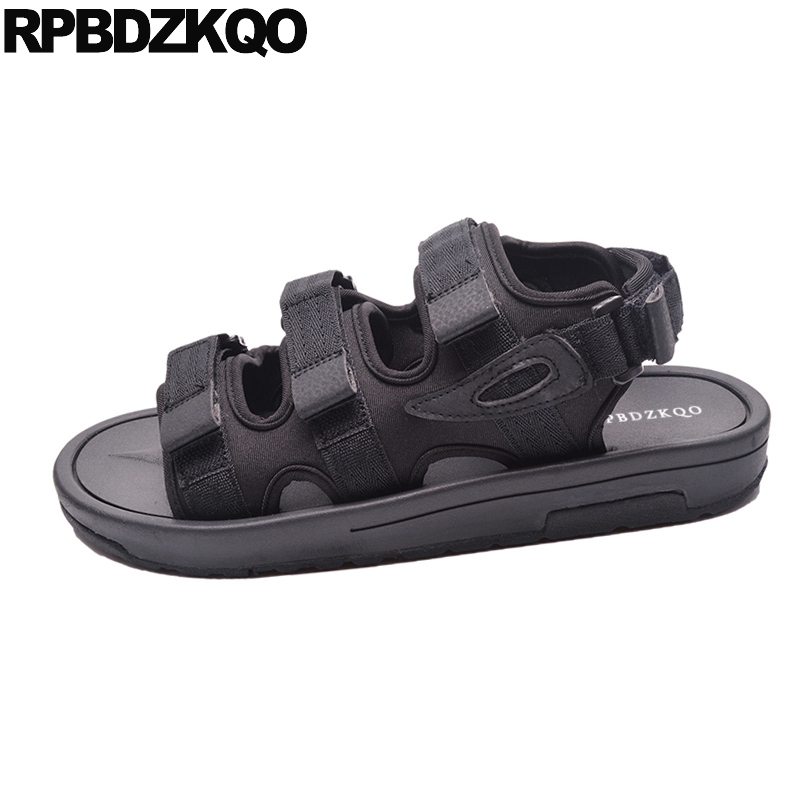 Zapatillas deportivas negras bonitas romanas de malla, Zapatos de nativo , sandalias de gladiador de verano para hombre a la con Puntera abierta