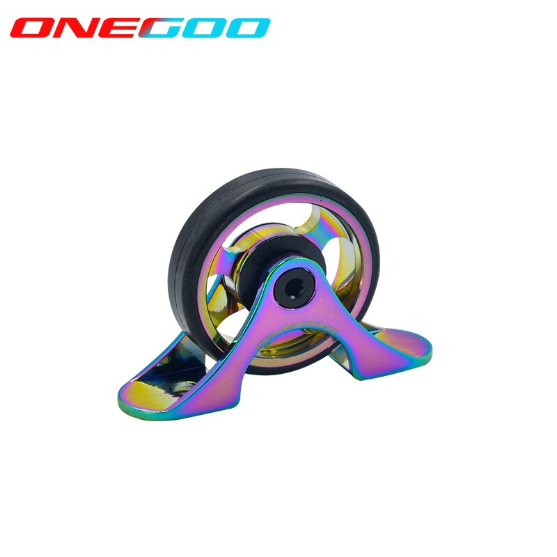 ONEGOO łatwe koło robić Brompton wioślarz składany przesuwne błotnik koła lekkie ze stopu aluminium jednokołowy podwójne koło zestaw 4 kolor: pojedynczy olej Slick