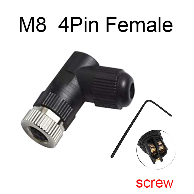 Cloweit M8 Sensor Stecker Wasserdicht männlich & weiblich Stecker Gerade Winkel Schraube Gewinde Kupplung 3Stift 4p Tafel montieren Flansch buchse