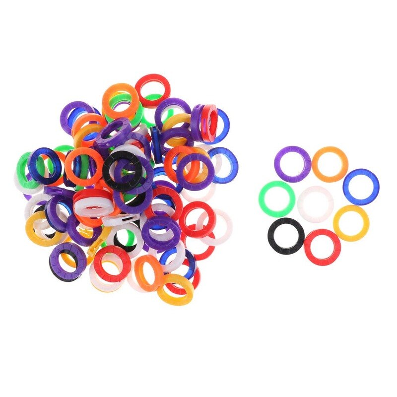 5Pcs Colors Hollow Multi Color Rubber Soft Keys Locks Cap Key Covers Topper Keyring Elastic Case Round Soft Silicone Dust Covers