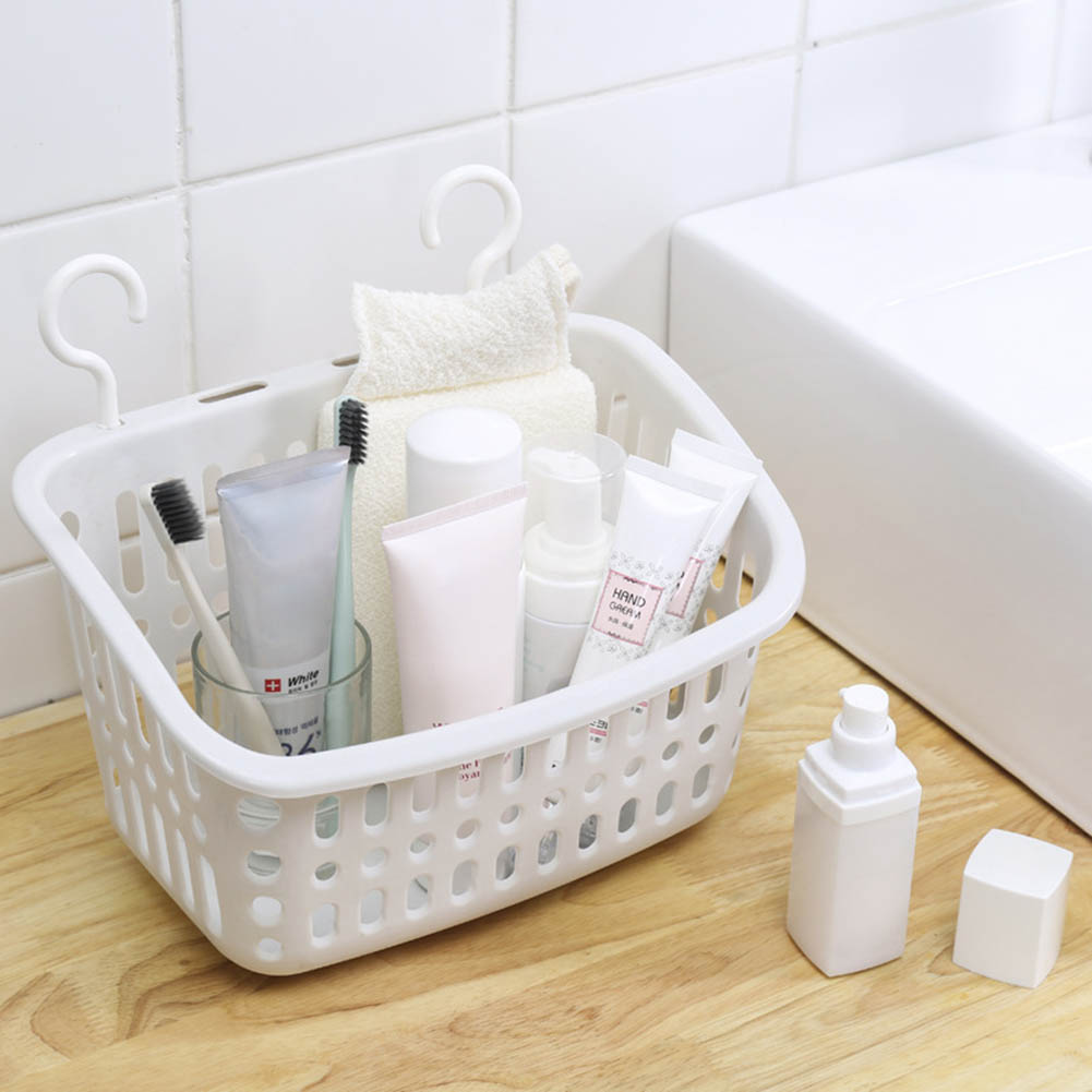 Plastopbevaring hængende kurve badeværelsesvask toiletartikler brusekabine multifunktionel sengekant diverse krogeopbevaring