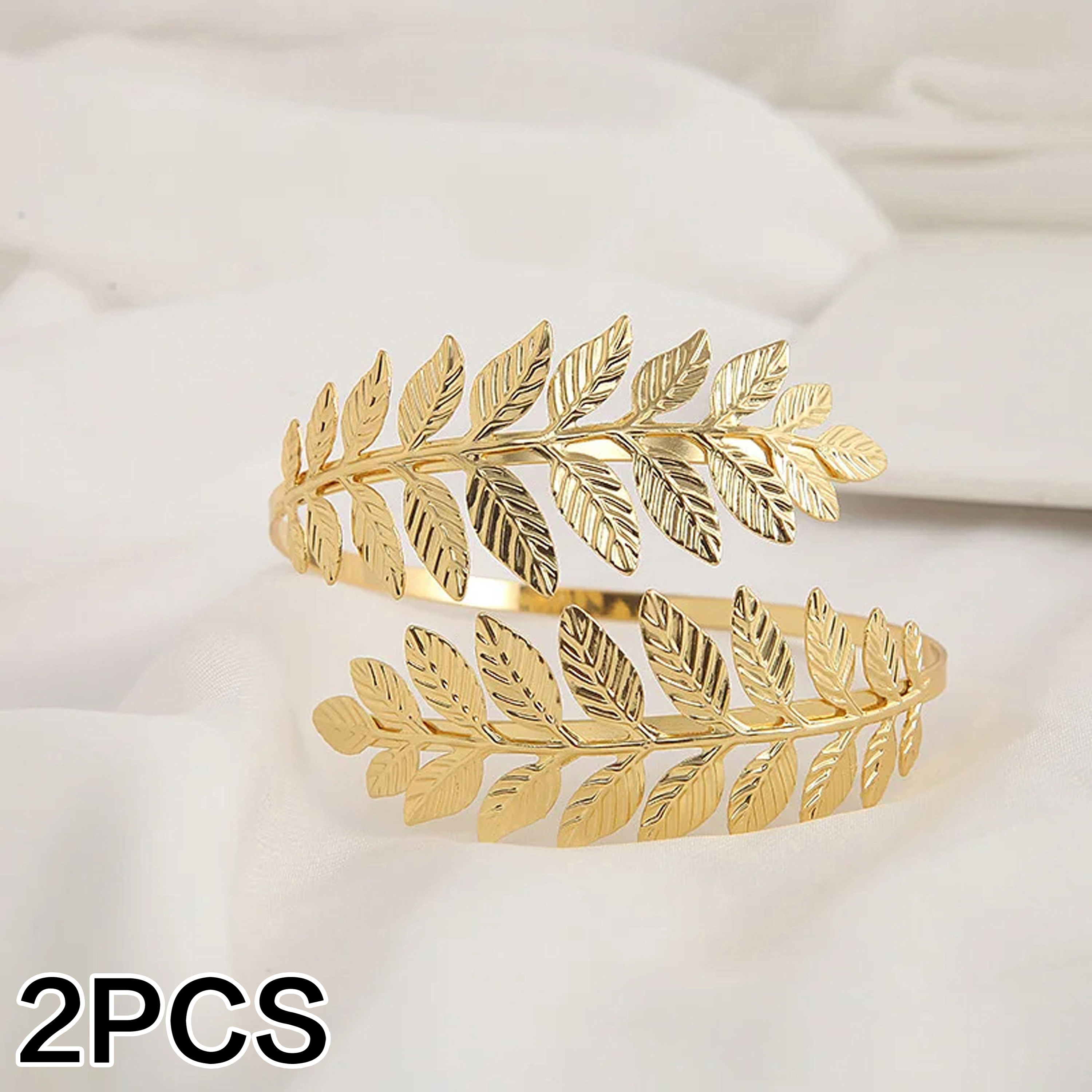 Embrasses de rideaux en matériau métallique de Style moderne, 2 pièces, motif feuille or/argent, pour chambre à coucher, salon, bureau, rideaux de cuisine: YELLOW