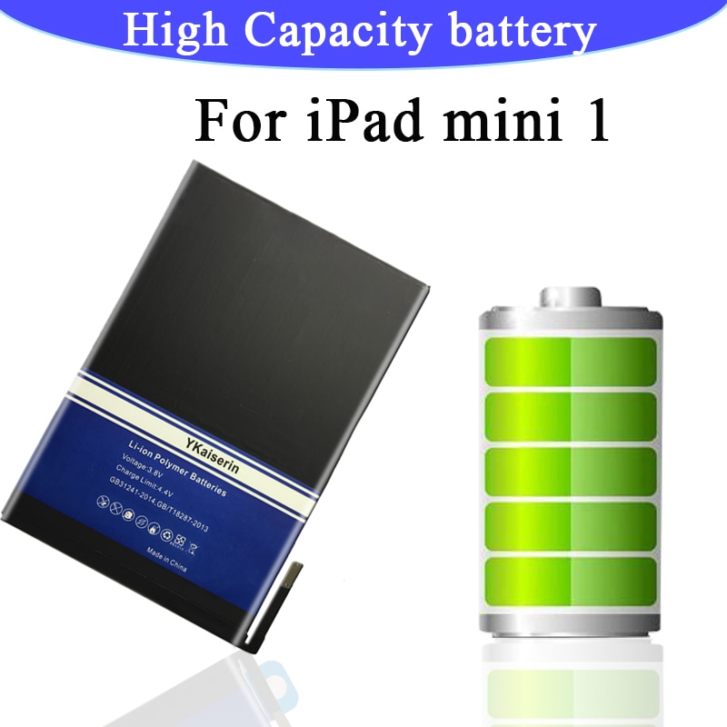 5600mAh Tablet Battery for Apple IPad Mini 1 A1432 A1454 A1455 Replacement Lithium Polymer Bateria Mini1 Batterij