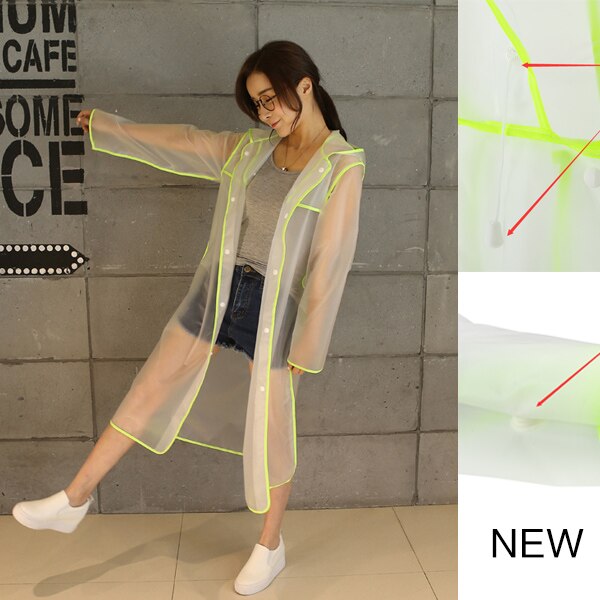 Dames transparante eva plastic meisjes regenjas reis waterdichte regenkleding volwassen poncho outdoor regenjas: 2 / Xxl