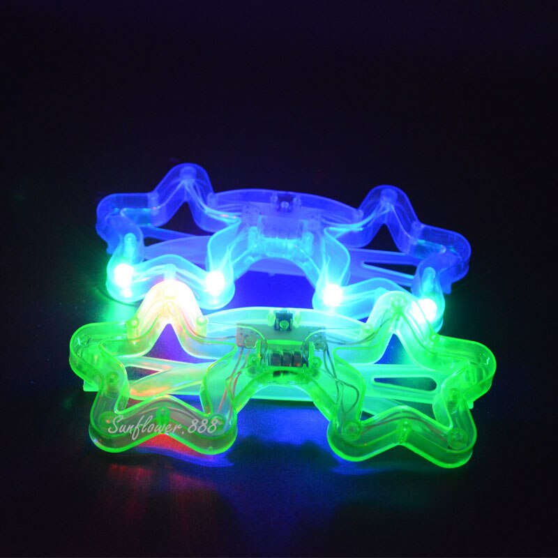 Light-Up Star Glasses Eye Mask LED Flashing Blinking Eye Glasses Party Carnival Halloween