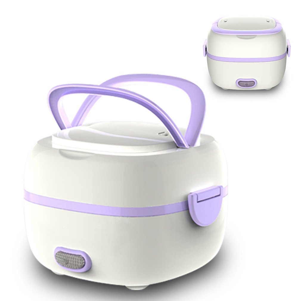 Multifunctionele elektrische verwarmde lunchbox mini rijstkoker draagbare voedselstomer warmtebehoud elektronische lunchkeukenbox
