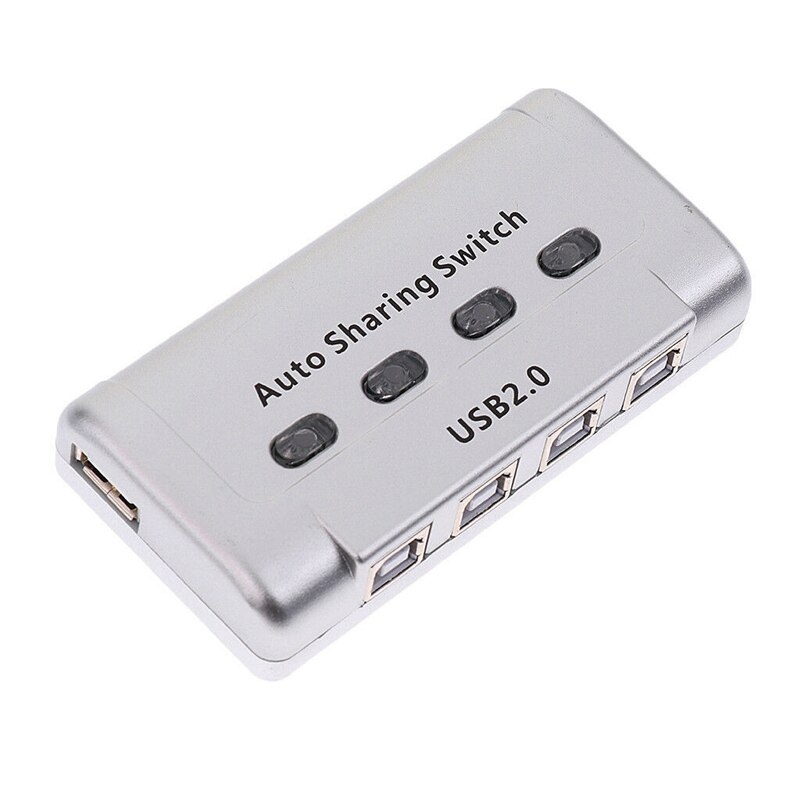 Fjgear 4 Port Usb Sharing Switch Adapter Box Usb 2.0 Auto Printer Switcher Hub Selector Voor Printer Computer