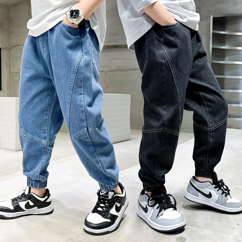 Jeans para meninos grandes, roupas infantis, moda casual, calças infantis legais, calças para meninos, roupas largas de verão para meninos, adolescentes