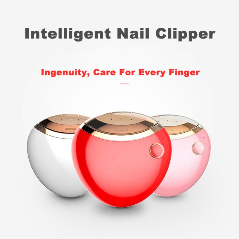 Smart negleklipper elektrisk negletrimmer usb genopladning manicure maskine mini bærbar finger negleklipper negleværktøjer