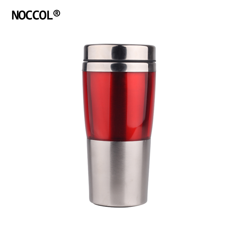 100% taza Original de 430ml Moomin Taza de Viaje taza creativa de café Premium tazas de té de la leche con cubierta novedoso Thermomug: Rojo