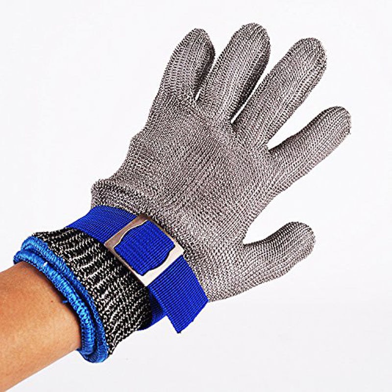 Stainless Steel Metal Mesh Butcher Safety Cut Proof Stab Resistant Glove D2