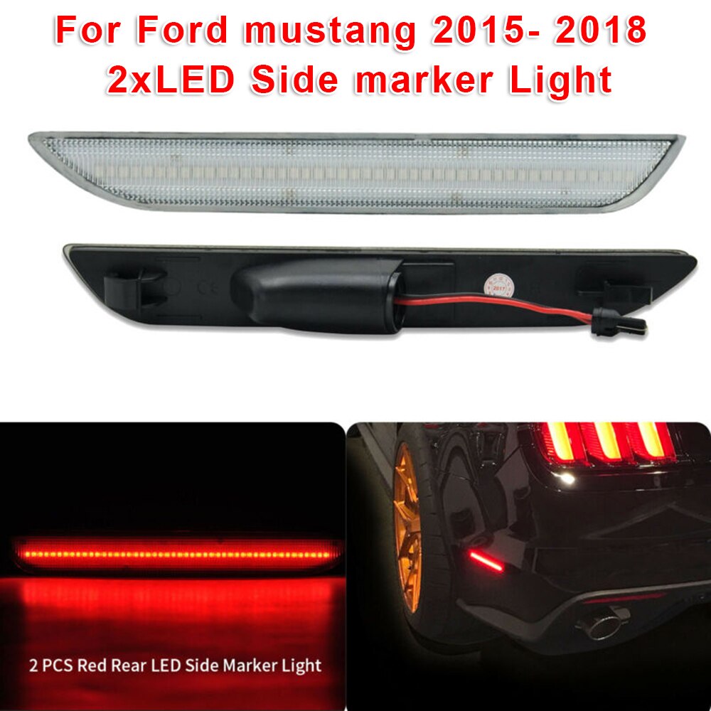 Bulb Side Marker Light For Ford Mustang Plastic Accessories Car