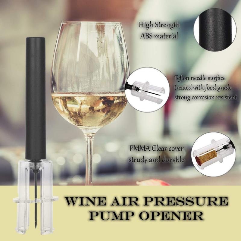 Tipo di Pressione dell'aria Apri Bottiglia di Vino In Acciaio Inox Spille Tipo di Bottiglia Pompe Cavatappi Out Strumento Apri del Vino Rosso