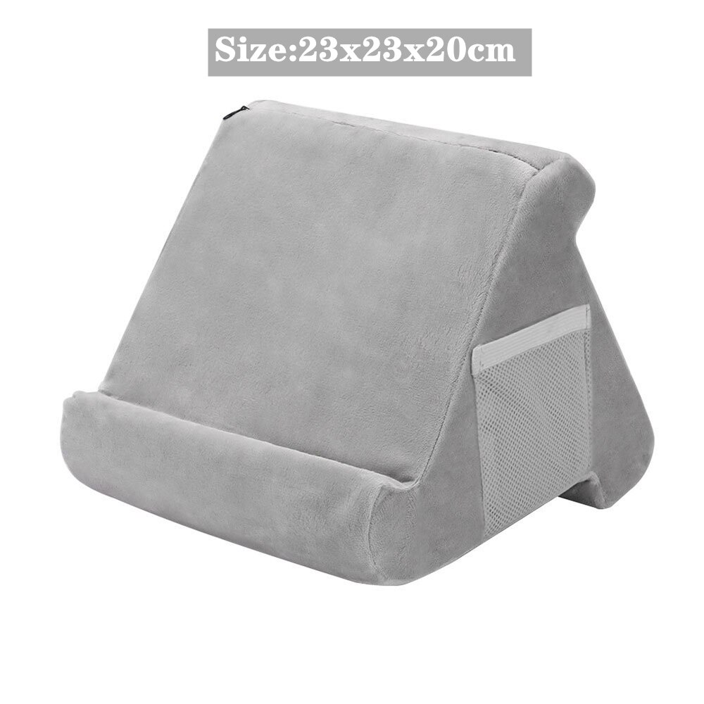 Soft Sponge Pillow Tablet Stand Multi-Angle Desktop Tablet Stand Holder for iPad /Huawei /Samsung Pillow Pad: S Gray 23x23x20cm