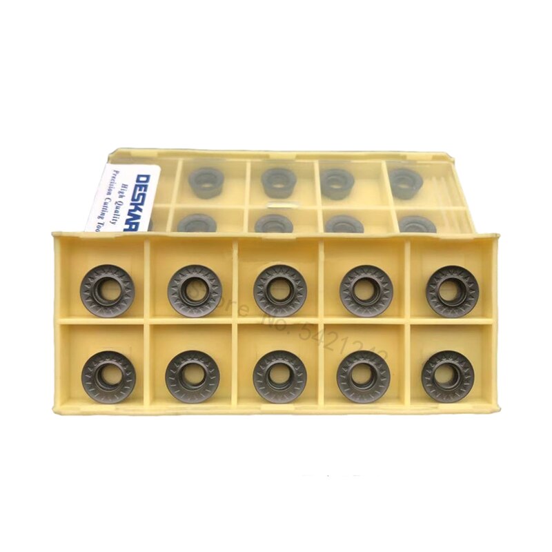 10Pcs RPMT1003 Mo RPMT10T3 RPMT1204 Moe Js LF6018 Carbide Insert Deskar Draaibank Interne Frezen Draaien Tool Voor Rvs