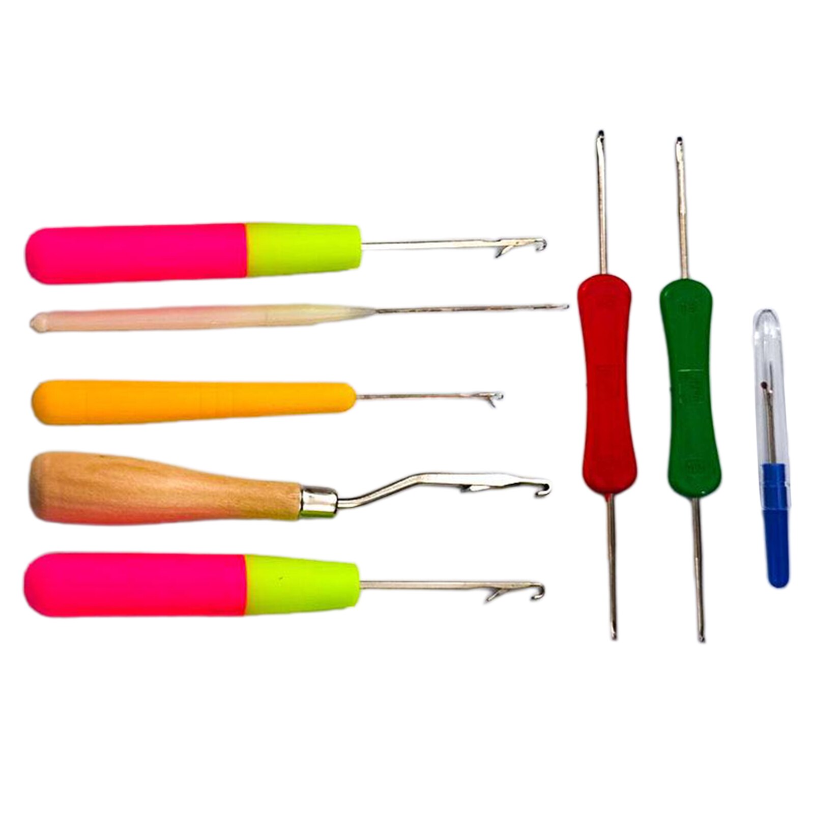 9Pcs/Set Crochet Needle Braiding Latch Hook Weaving Hair Dreading Hooks Tool For Braid Craft Hand Sewing Needles