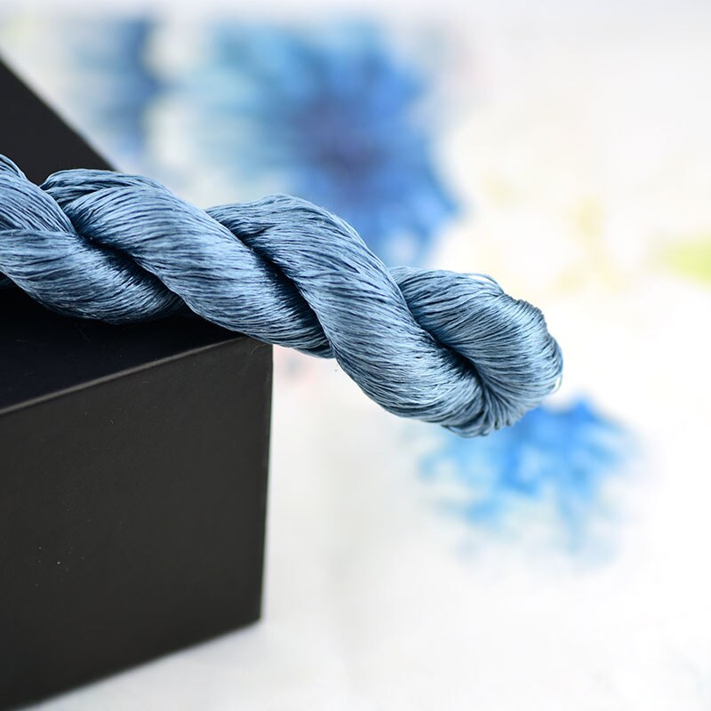 silk embroidery thread / 100% silk thread /hand embroidery embroider cross stitch/indigo series/8 gradient colors: 3
