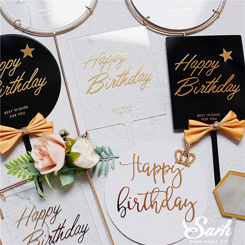 Fer fleur décoration de gâteau Sika cerf décorations joyeux anniversaire fête pour bébé douche anniversaire fournitures