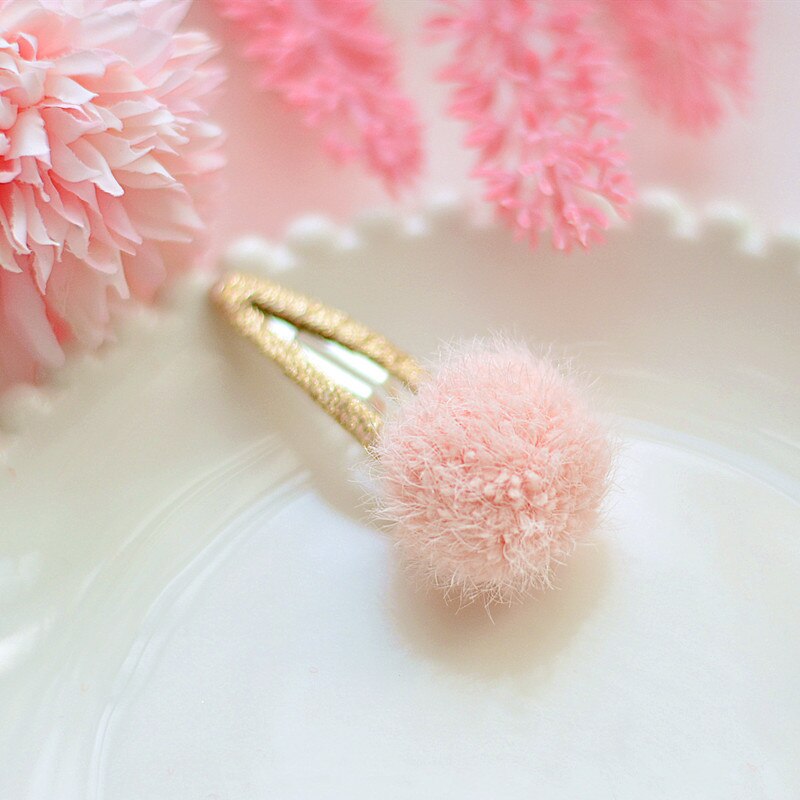 2 pçs meninas doce-colorido cabelo bola bb clipes lado hairpin acessórios para o cabelo franja clipe crianças barrettes bebê pequenas bandas de borracha: A5